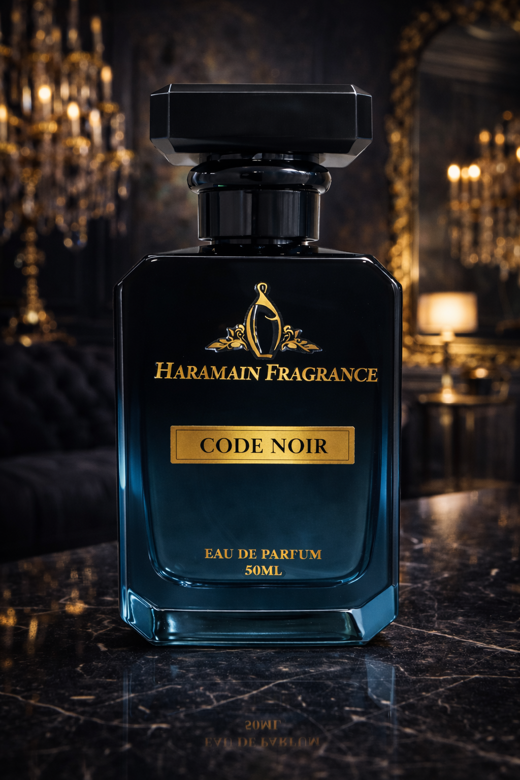 Code Noir luxury perfume for men inspired by Armani Code – Haramain Fragrance 50ml
